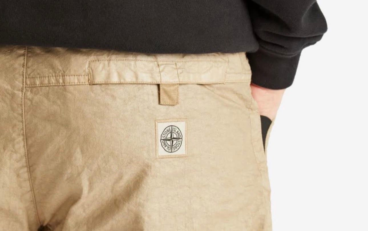 STONE ISLAND ORGANIC NYLON PANAMA-TC SHORTS