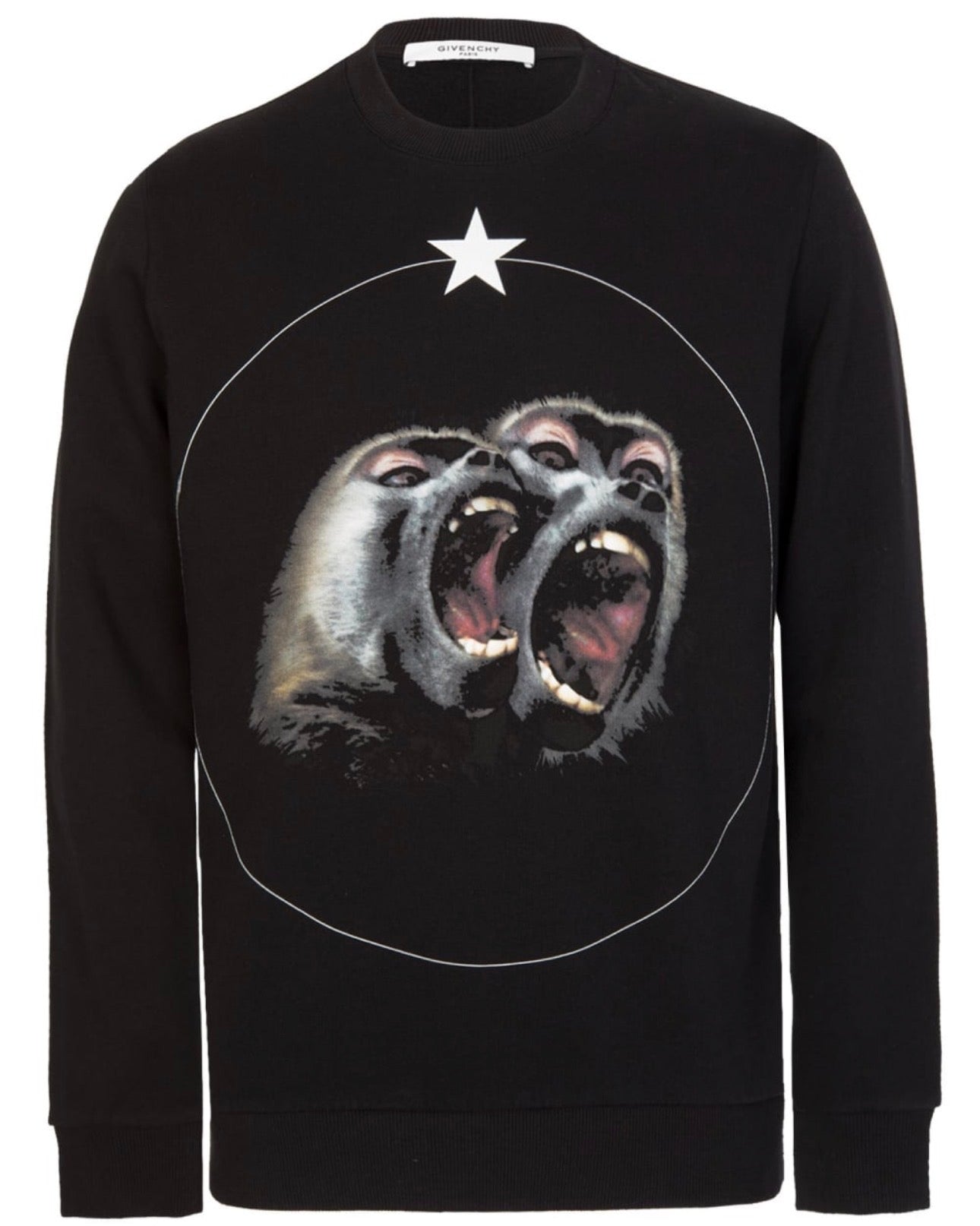 GIVENCHY Cuban Fit Screaming Monkeys Sweatshirt Black