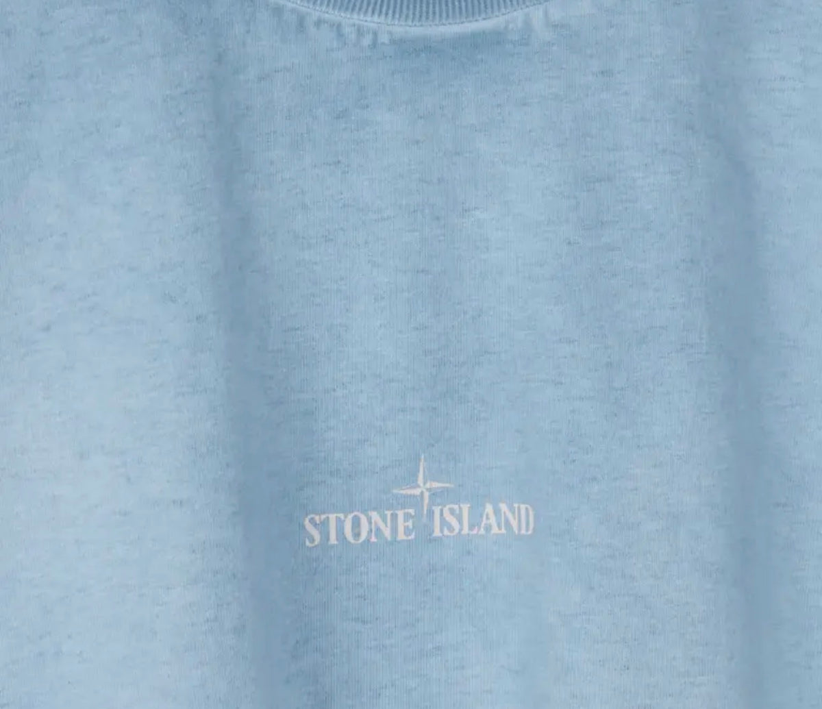 STONE ISLAND GARMENT-DYED T-SHIRT – LIGHT BLUE
