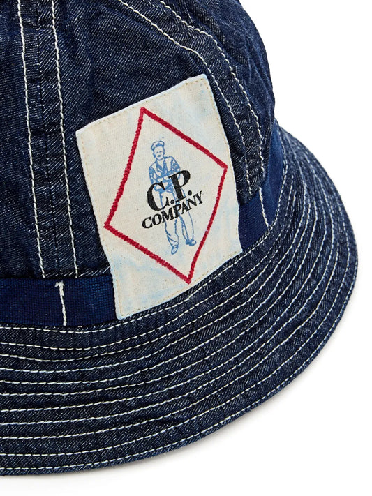 CP COMPANY BUCKET HAT 3/1 DENIM NAVY