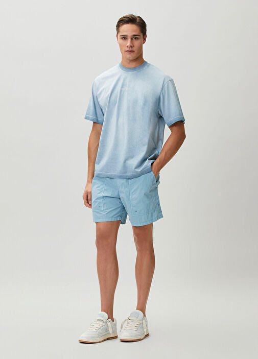 STONE ISLAND GARMENT-DYED T-SHIRT – LIGHT BLUE