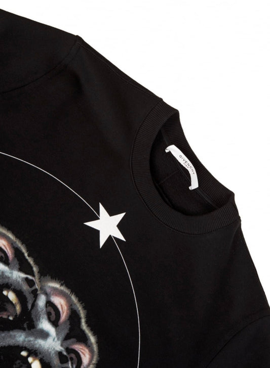 GIVENCHY Cuban Fit Screaming Monkeys Sweatshirt Black