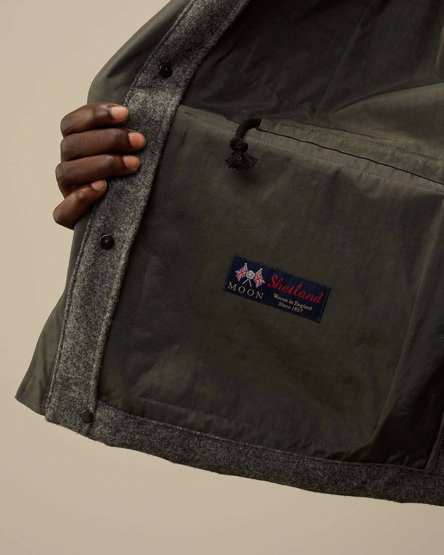 CP company Grey Shetland Twill Mille Jacket