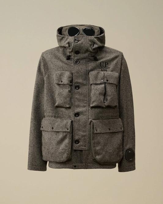 CP company Grey Shetland Twill Mille Jacket